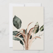 Invitation Sage Pampas Grass Boho nuptiale de douche Invitati (Dos)