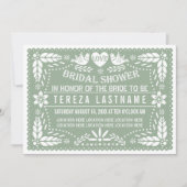 Invitation Sage papel picado amour mariage douche nuptiale (Devant)
