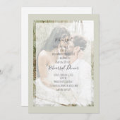 Invitation Sage Photo Répétition & Répétition Dîner Invitatio (Devant / Derrière)