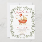 Invitation Sage Pomme de notre Baby shower oculaire Carriage (Devant)