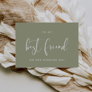 Invitation Sage Pour ma meilleure amie le jour de son mariage
