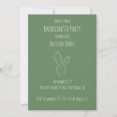 Invitation Sage Prickly Pear Cactus Bachelorette Party (Devant)