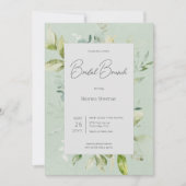 Invitation Sage rustique Verdure naturelle Brunch nuptial (Devant)