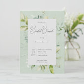 Invitation Sage rustique Verdure naturelle Brunch nuptial (Debout devant)
