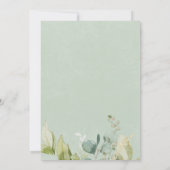 Invitation Sage rustique Verdure naturelle Brunch nuptial (Dos)