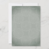 Invitation Sage Rustique Vert Foncé Or Abstrait 50e Anniversa (Dos)