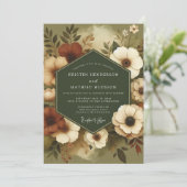 Invitation Sage Sienna Autumnal Wedding (Debout devant)