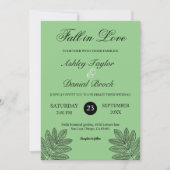 Invitation Sage simple et moderne Foliage Mariage de automne (Devant)
