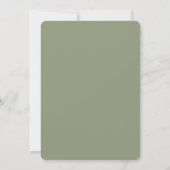 Invitation Sage simple Vert et blanc Mariage esthétique (Dos)