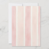 Invitation Sage Stripe Petite Fête de Naissance au Thème de l (Dos)