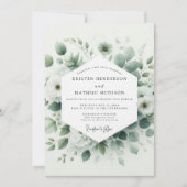 Invitation Sage Verdant Botanical Wedding (Devant)