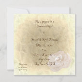 Invitation Sage Vert Aquarelle Fleurs Mariage doré (Dos)