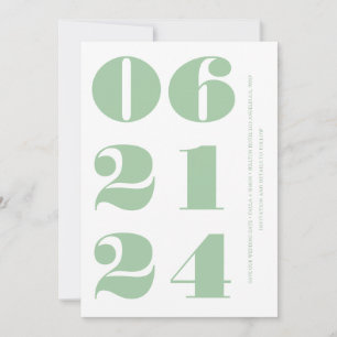Invitation Sage vert blanc propre élégant moderne minimaliste