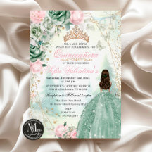 Sage Vert Blush Rose Forêt Enchantée 15 Ans