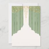 Invitation Sage Vert Conte de Fées Royal Moderne Quinceanera (Dos)