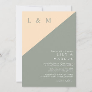 Invitation Sage Vert Et Crème Mariage Élégant Code QR