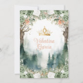 Invitation Sage Vert et Orange Quinceañera 15 Anos Fleurs (Dos)