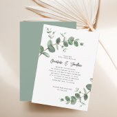 Invitation Sage vert Eucalyptus feuillage botanique moderne
