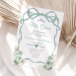 Invitation Sage Vert Floral Bow Ribbon Argent Mis Quince<br><div class="desc">ÉDITABLE Sage Vert Floral Bow Ribbon Argent Couronne Mis Quince Invitation Elégante Quinceañera Sage Vert Floral Princesse Anniversaire Invitation Argent Couronne Mis Quince 15 Anos,  16ème Anniversaire</div>