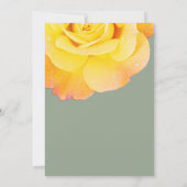 Invitation Sage Vert Floral Orange Jaune Rose Boho Mariage (Dos)