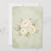 Invitation Sage Vert Ivresse Florale Mariage (Dos)