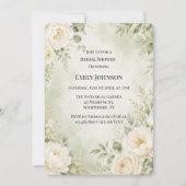 Invitation Sage Vert Ivresse Florale Mariage (Devant)