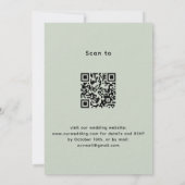 Invitation Sage vert lavande QR code RSVP luxe mariage (Dos)