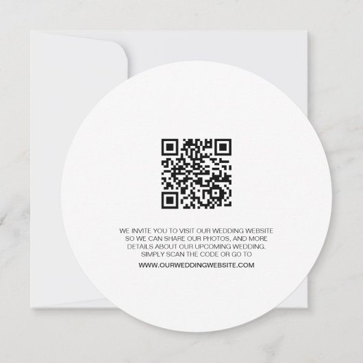 Invitation Sage vert minimum mariage Enregistrer la date (Dos)