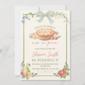 Invitation Sage Vert Rose Marché de Producteurs Doux comme un (Devant)