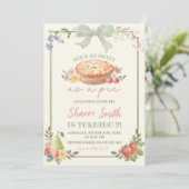 Invitation Sage Vert Rose Marché de Producteurs Doux comme un (Debout devant)