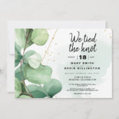 Invitation Sage vert rustique minimum nous avons attaché le n (Devant)