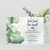 Invitation Sage vert rustique minimum nous avons attaché le n (Debout devant)