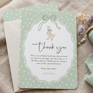 Invitation Sage Vert Silly Goose Coquette Merci Baby Shower