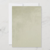 Invitation Sage Vert Velvet Texture minimaliste Mariage (Dos)