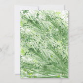 Invitation Sage vert verdure aquarelle herbe nuptiale douche (Dos)