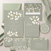 Invitation Sage Vert Vert Vert Vert doux vert Eucalyptus Mari