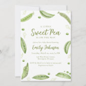 Invitation Sage Vert Vert Vert Vert Vert Pois Doux Dans Baby  (Devant)