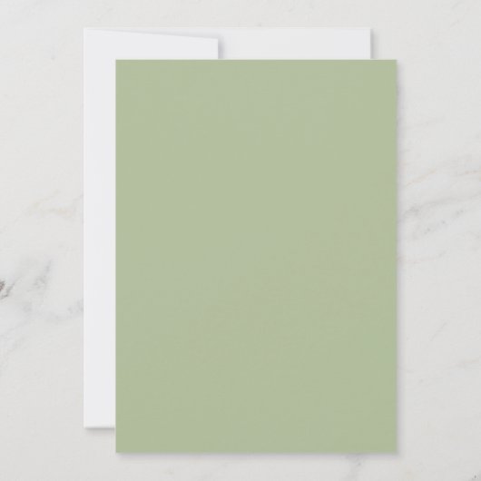 Invitation Sage Vert Vert Vert Vert Vert Pois Doux Dans Baby  (Dos)