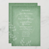 Invitation Sage Vert Vintage (Devant / Derrière)