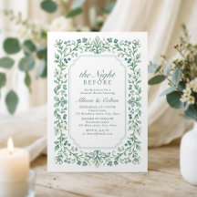 Sage Vintage Botanique Floral La Nuit Avant