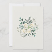 Invitation Sage & White Roses Arch Cadre Save-the-Date  (Dos)