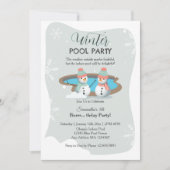 Invitation Sage Winter Pool Photo fête d'anniversaire (Devant)