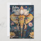Invitation Sagesse Antique | Conception d'Éléphant (Devant)