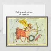 Invitation Sagittaire, le miroir de la constellation Vintage (Devant / Derrière)