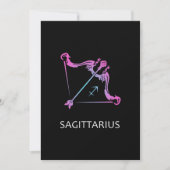 Invitation Sagittarius Zodiac Signe L'Archer Cadeau Anniversa (Devant)