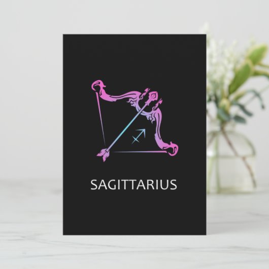 Invitation Sagittarius Zodiac Signe L'Archer Cadeau Anniversa (Debout devant)