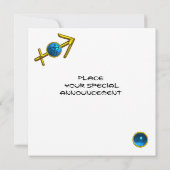 Invitation SAGITTARIUS, ZODIAC SIGNES D'ANNIVERSAIRE Orange N (Dos)