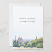 Invitation Sagrada Familia Charm Barcelone Sauvegarder la dat (Dos)