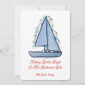 Invitation Sailboat Christmas Card (Devant)