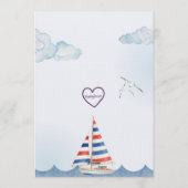 Invitation Sailing into Five, Watercolor 5th Birthday (Dos)